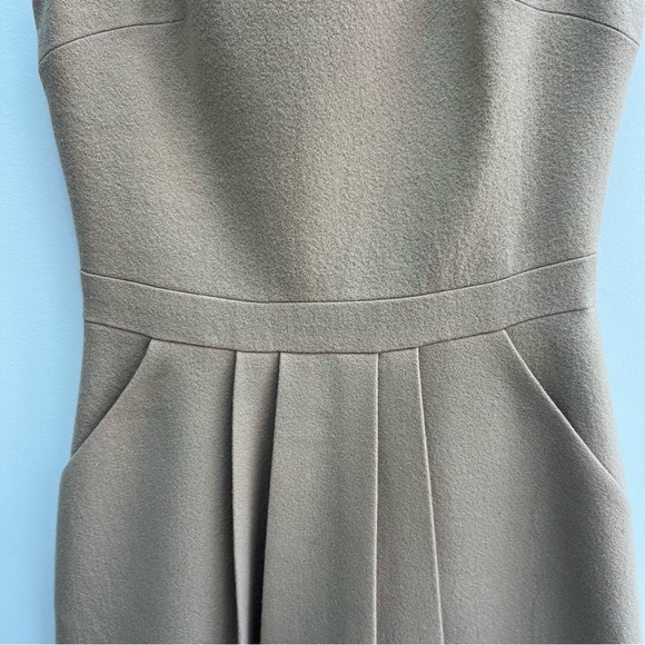 Sally LaPointe sz 2 camel structured above the knee sleeveless dress 100% wool - Picture 5 of 9